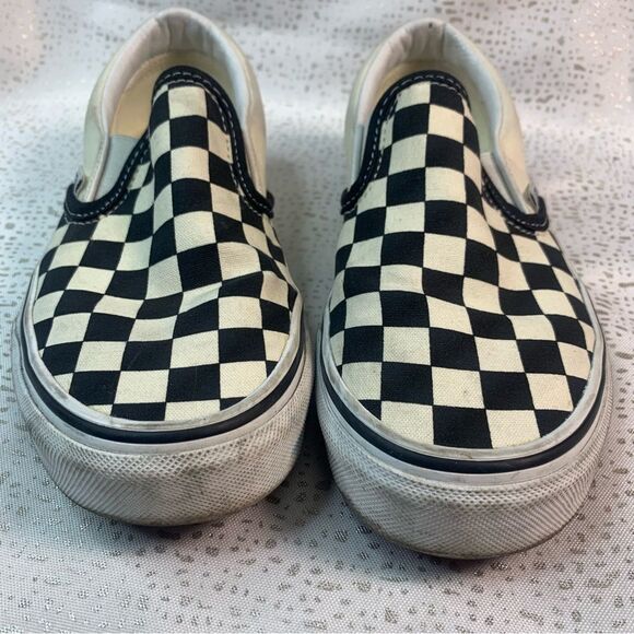 VANS Slip on Black and White Checkered Shoes - Picture 7 of 11